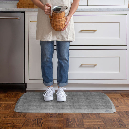 GelPro® Elite Comfort Mat Natural Loom Stonewash Linen 20"x36" banner